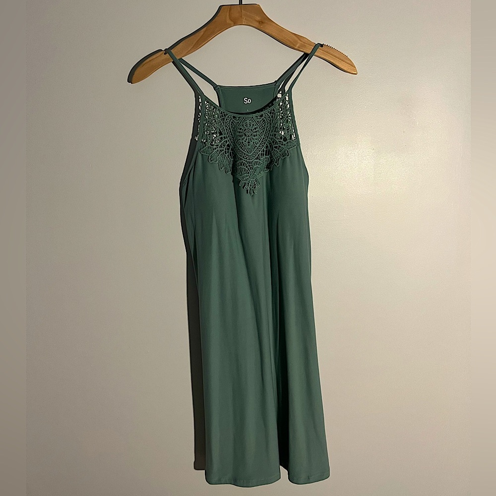 Green casual dress